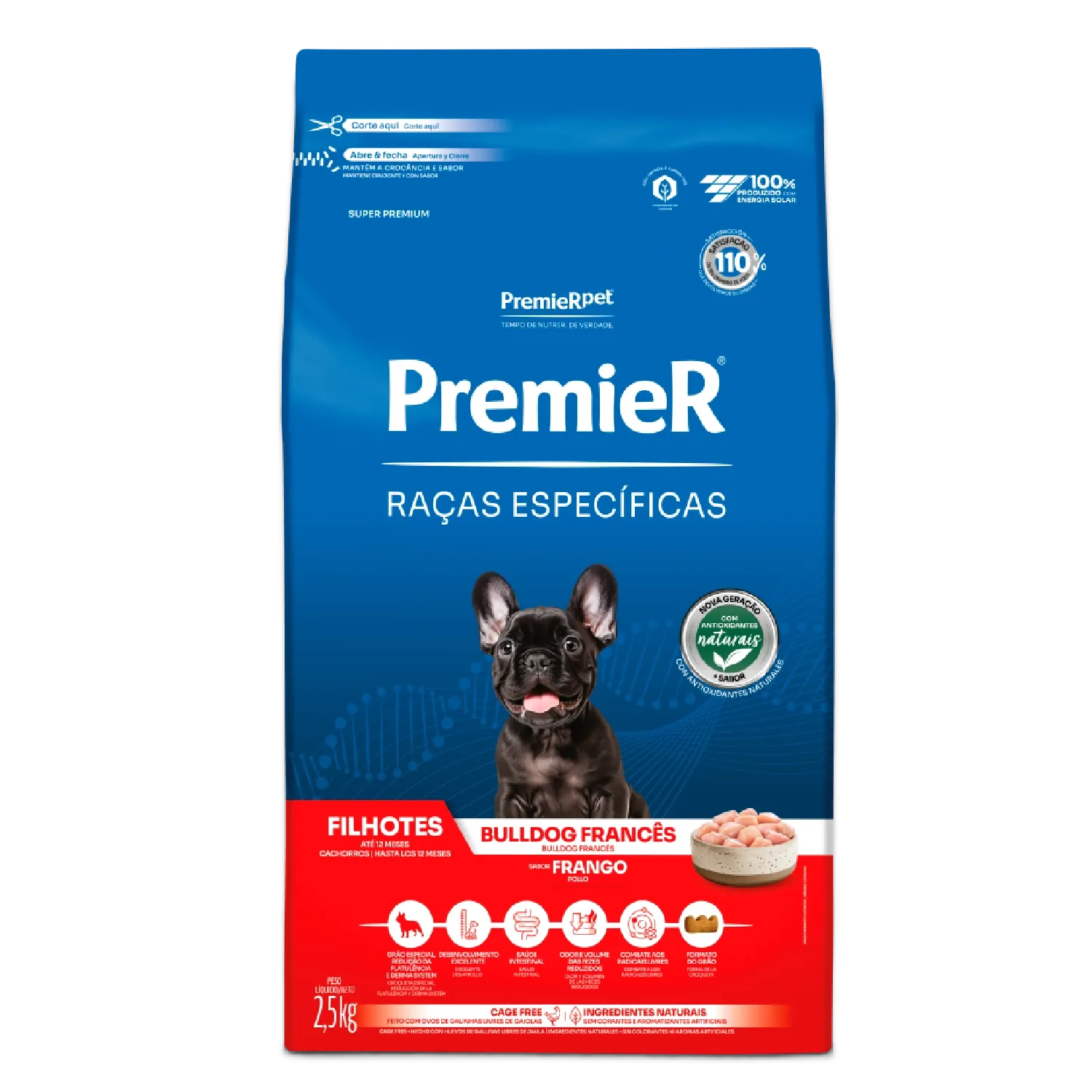 Ração Premier Raças Específicas Bulldog Francês Filhotes Frango
